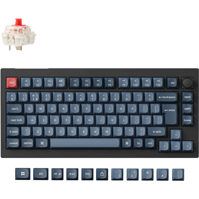 Keychron V1 Max UK 75 Percent Wireless Mechanical Keyboard